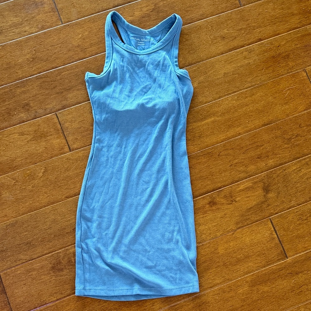 Spiritual Gangster Blue Sleeveless Dress
